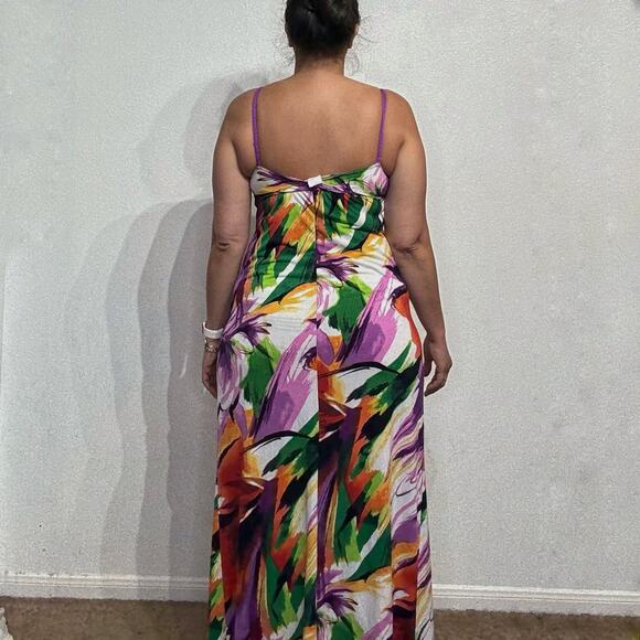 JFW Purple Floral Maxi Dress Sz S - Picture 8 of 10